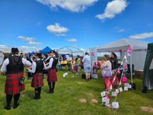 A brass band playing at St. Andrews Harbour Gala