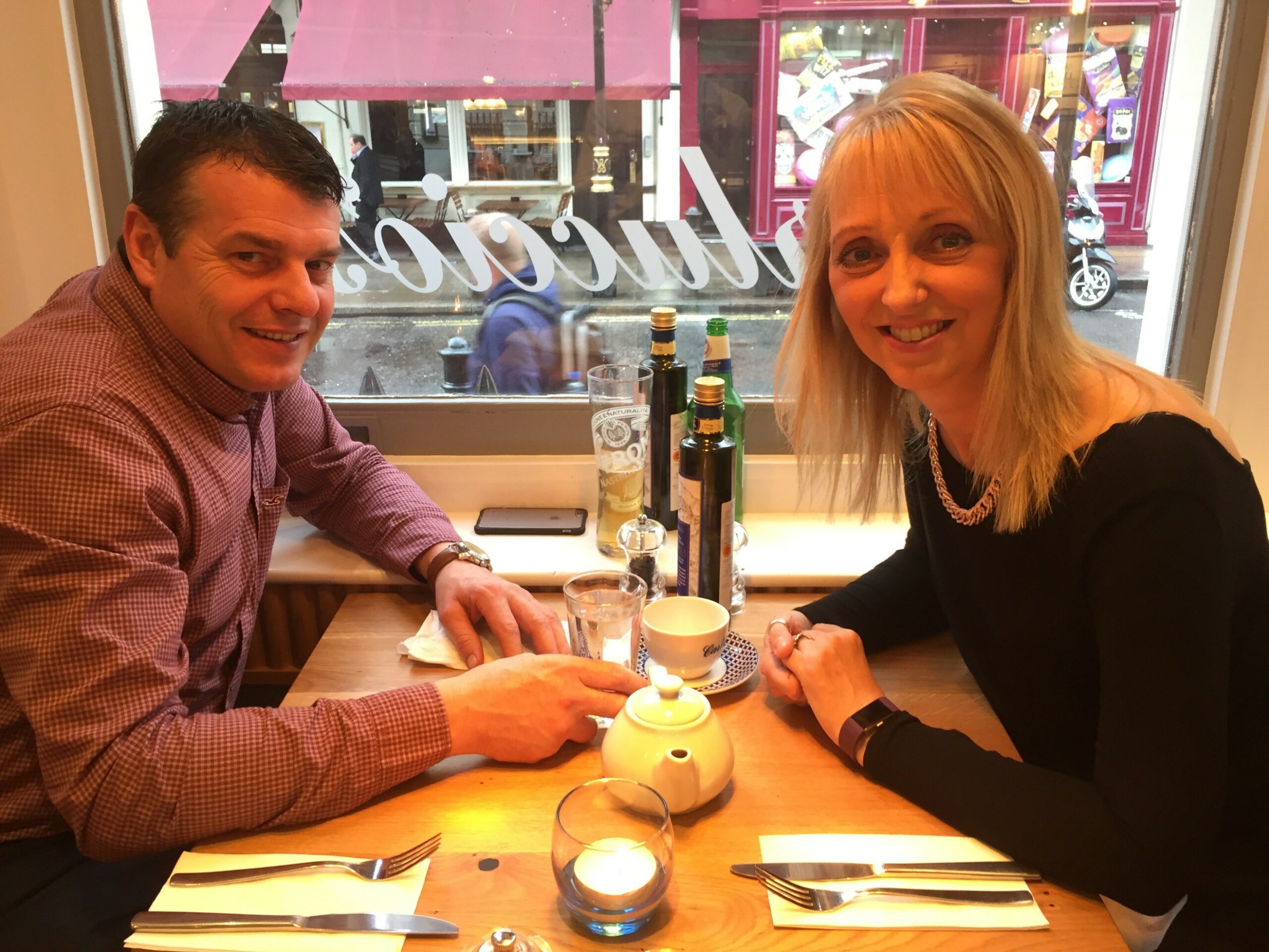 TACT foster carers Annette and Andrew smiling