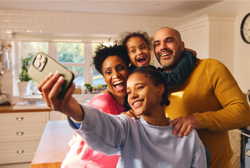 Young people taking a selfie