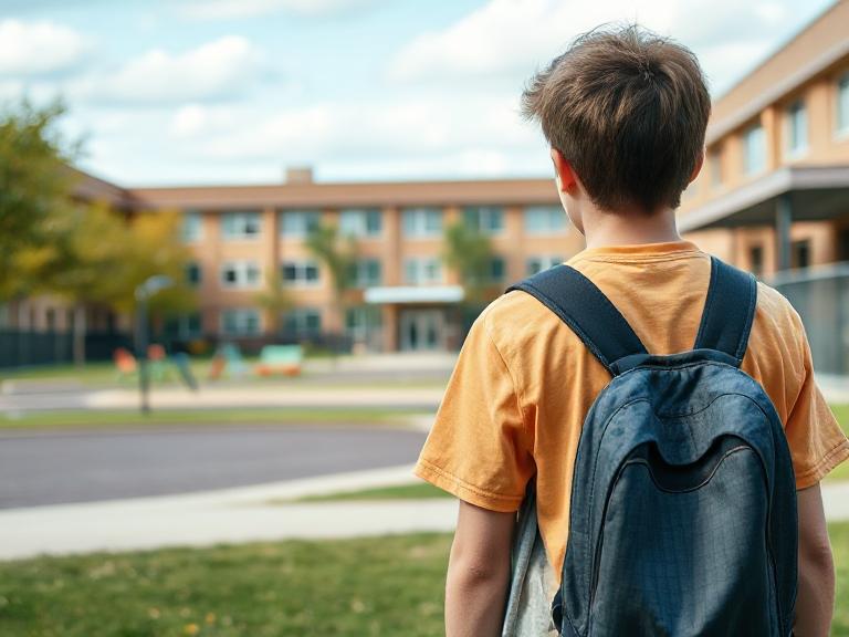 A teenager leaving school due to a fostering placement move