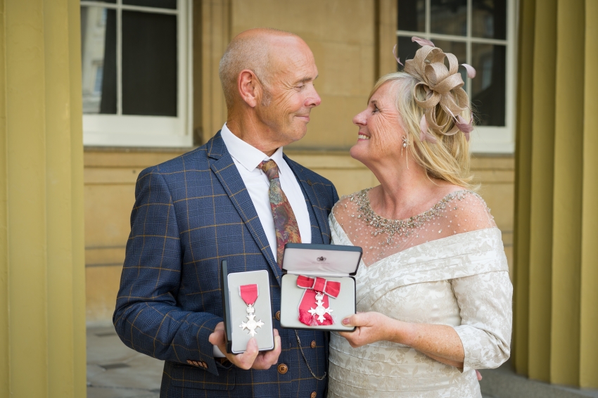Barbara and Rob with their MBE