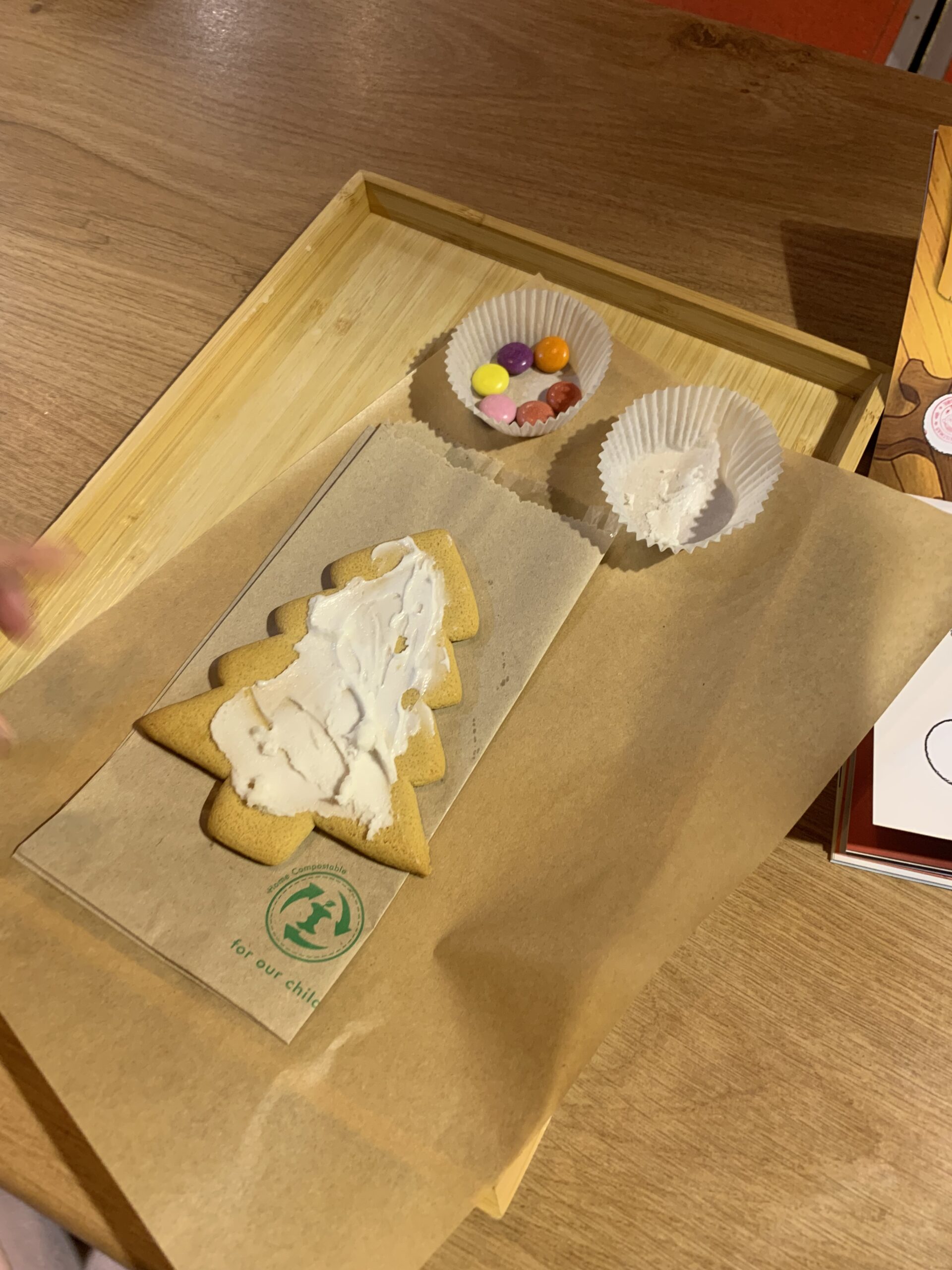 A gingerbread tree made by children