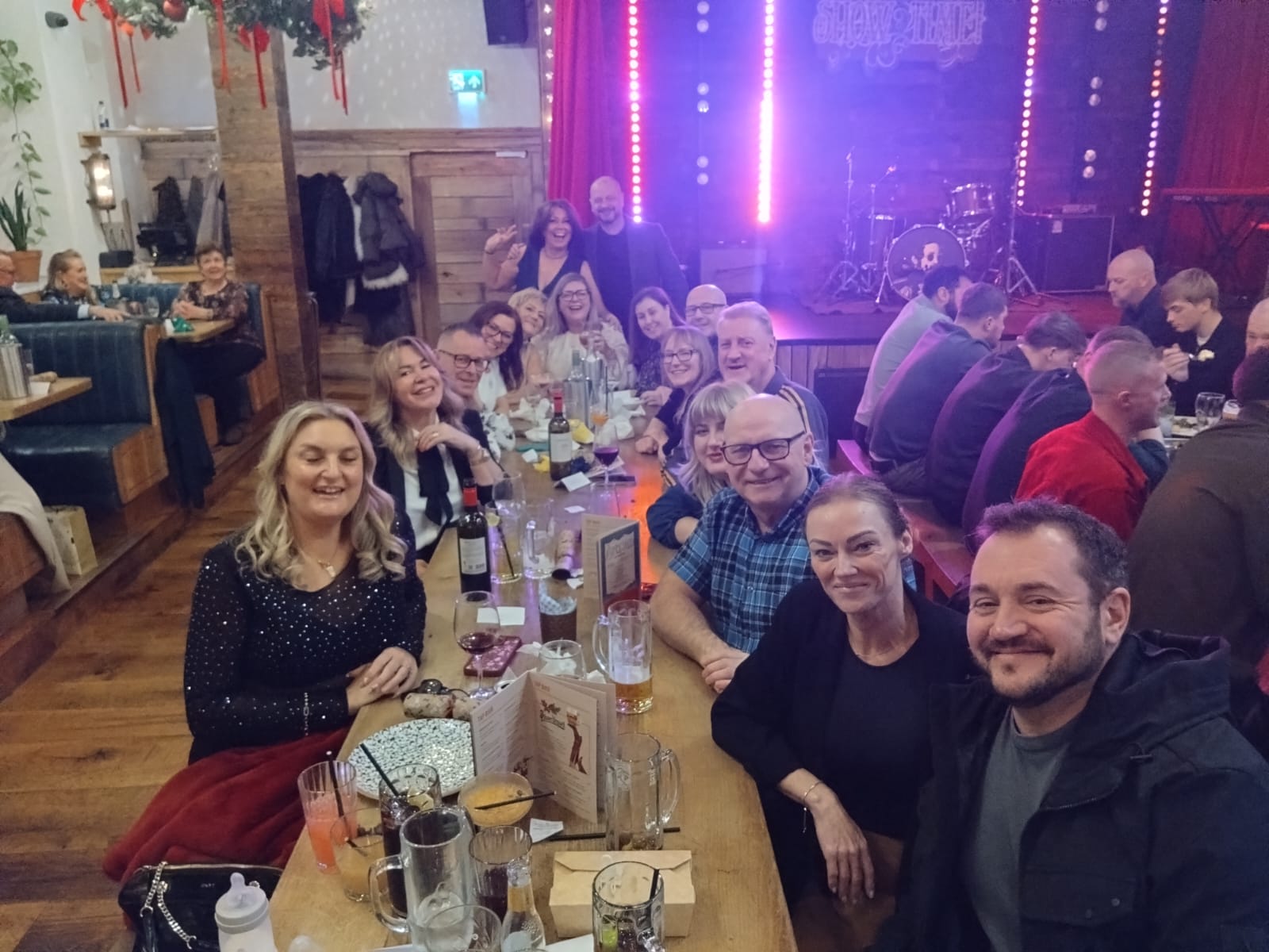 North West foster carers at a Christmas meal