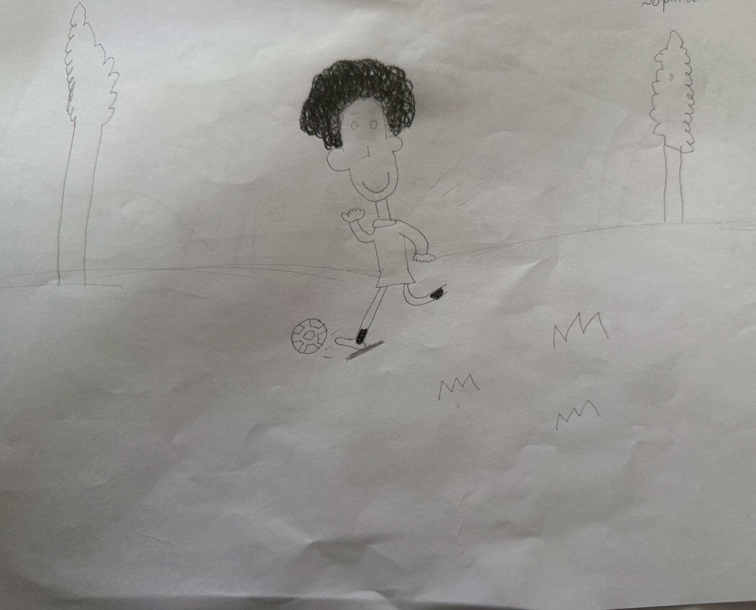 A young person's drawing of Tracy Beaker
