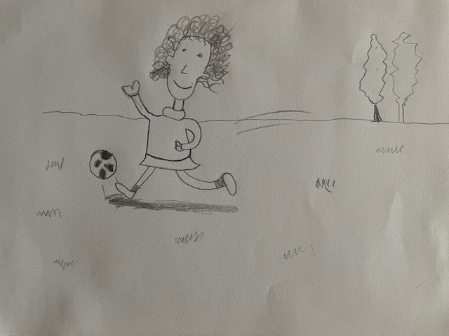 A young person's drawing of Tracy Beaker