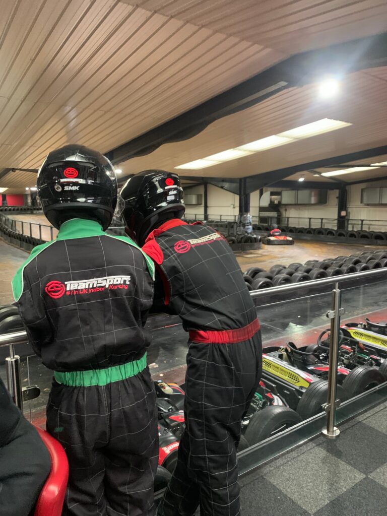 Our young people preparing for go karting