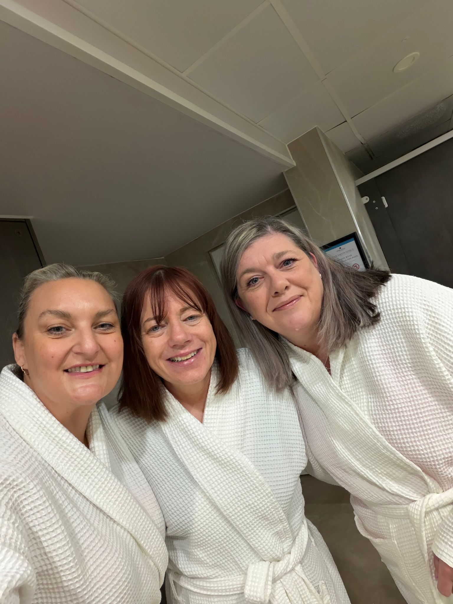 Three foster carers in a spa