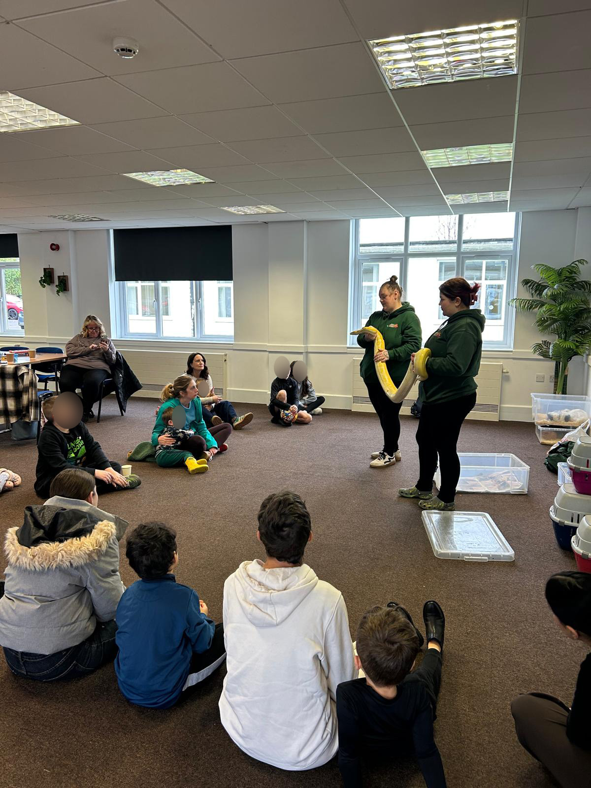 TACT young people learning about snakes