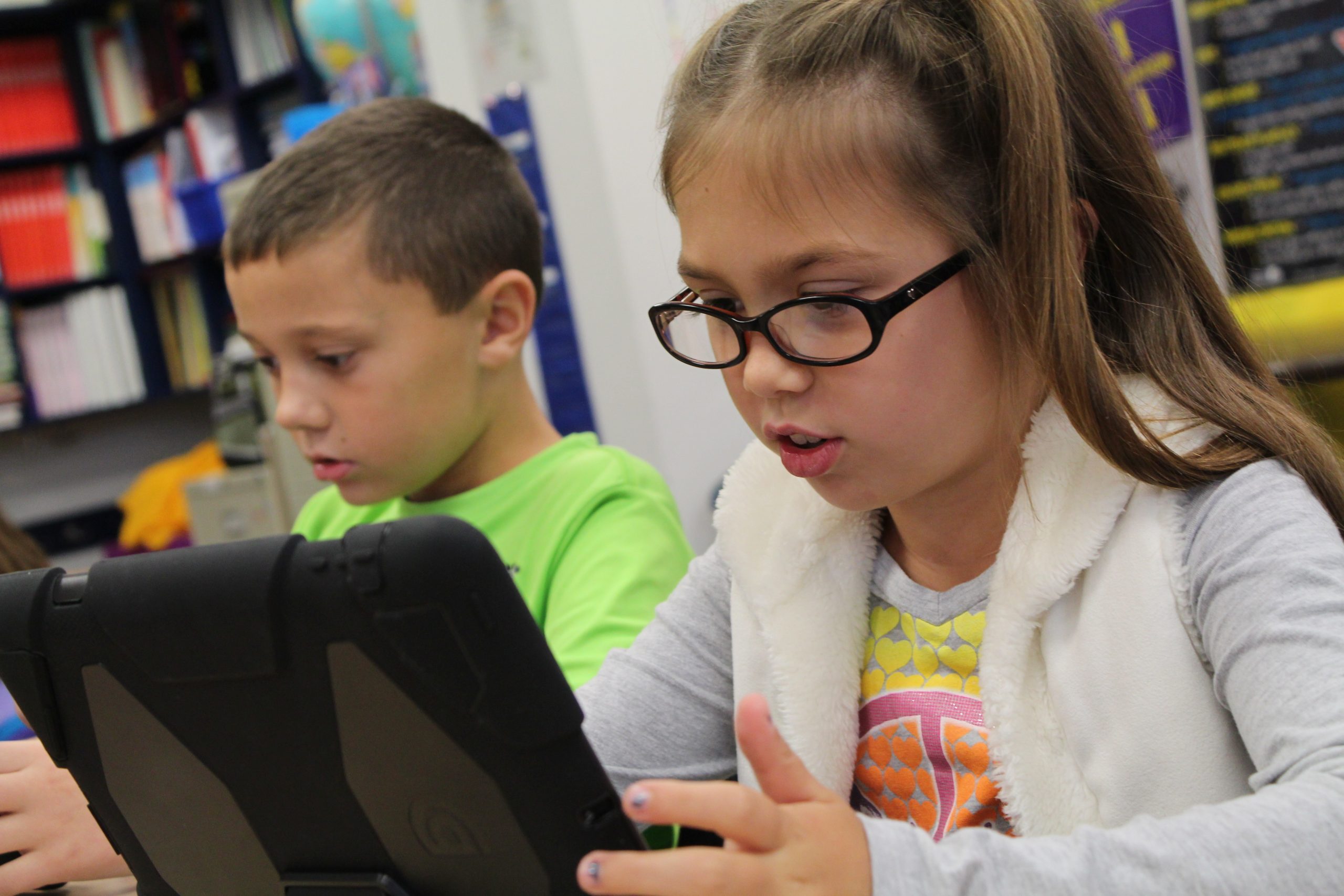 Children studying in school