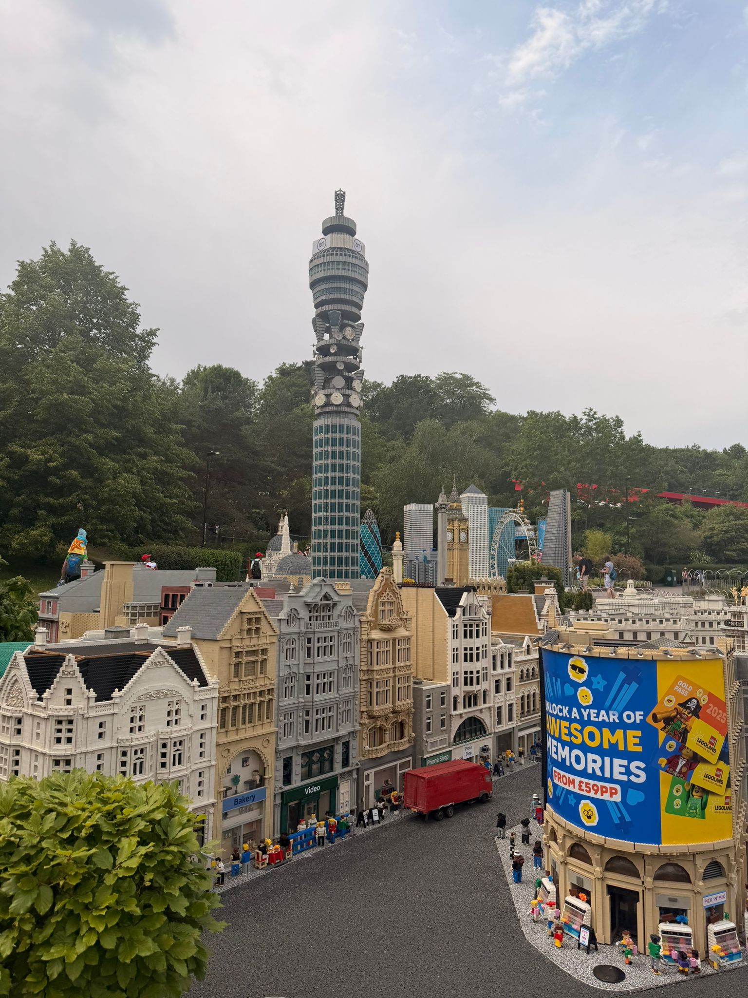 A tall tower at Legoland Windsor