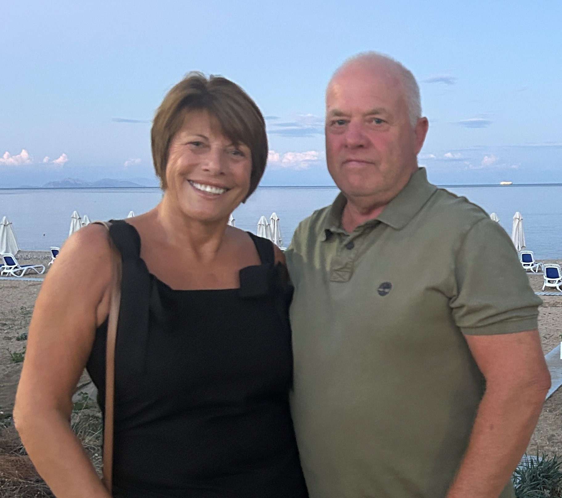 TACT foster carers Rhianydd and Gary smiling