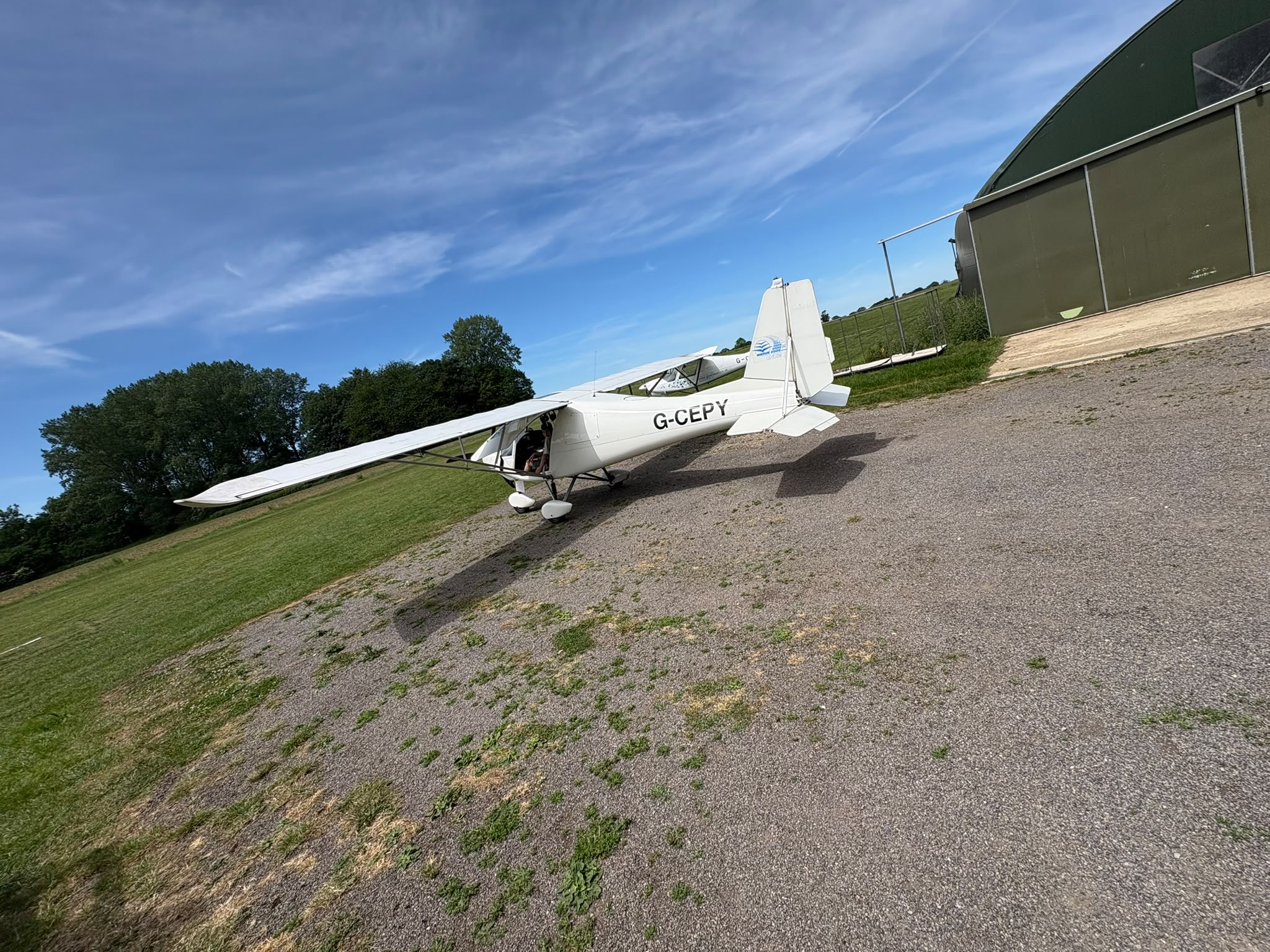 A plane on the ground getting ready to take off