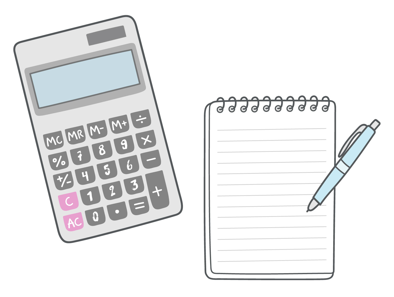 A Calculator and a pad and pen, to help with a fostering allowance calculation