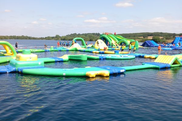 A water based assault course for children